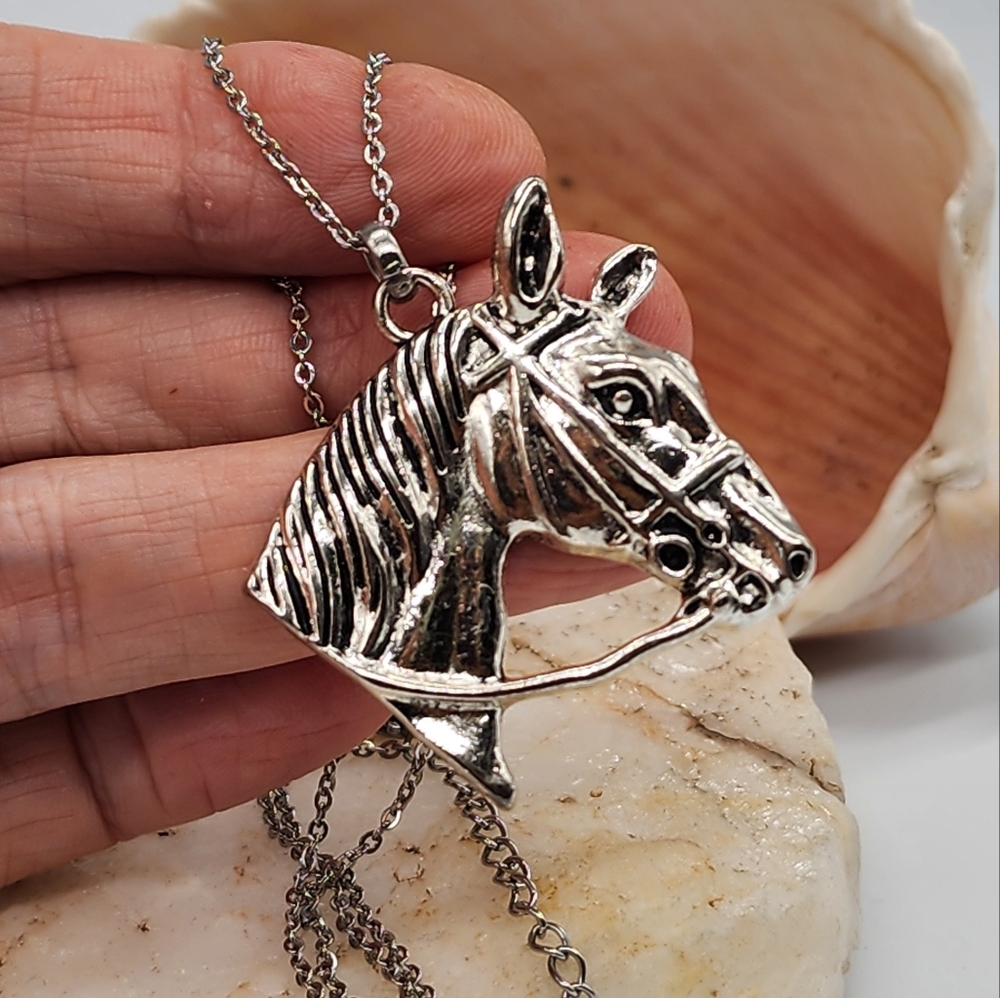 Unique Cowgirl Boho Style Silver Horse Mustang Hypoallergenic Boho Jewelry